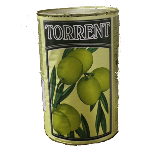 Torrent Grüne Oliven mit Kern in Dosen (2,75kg)