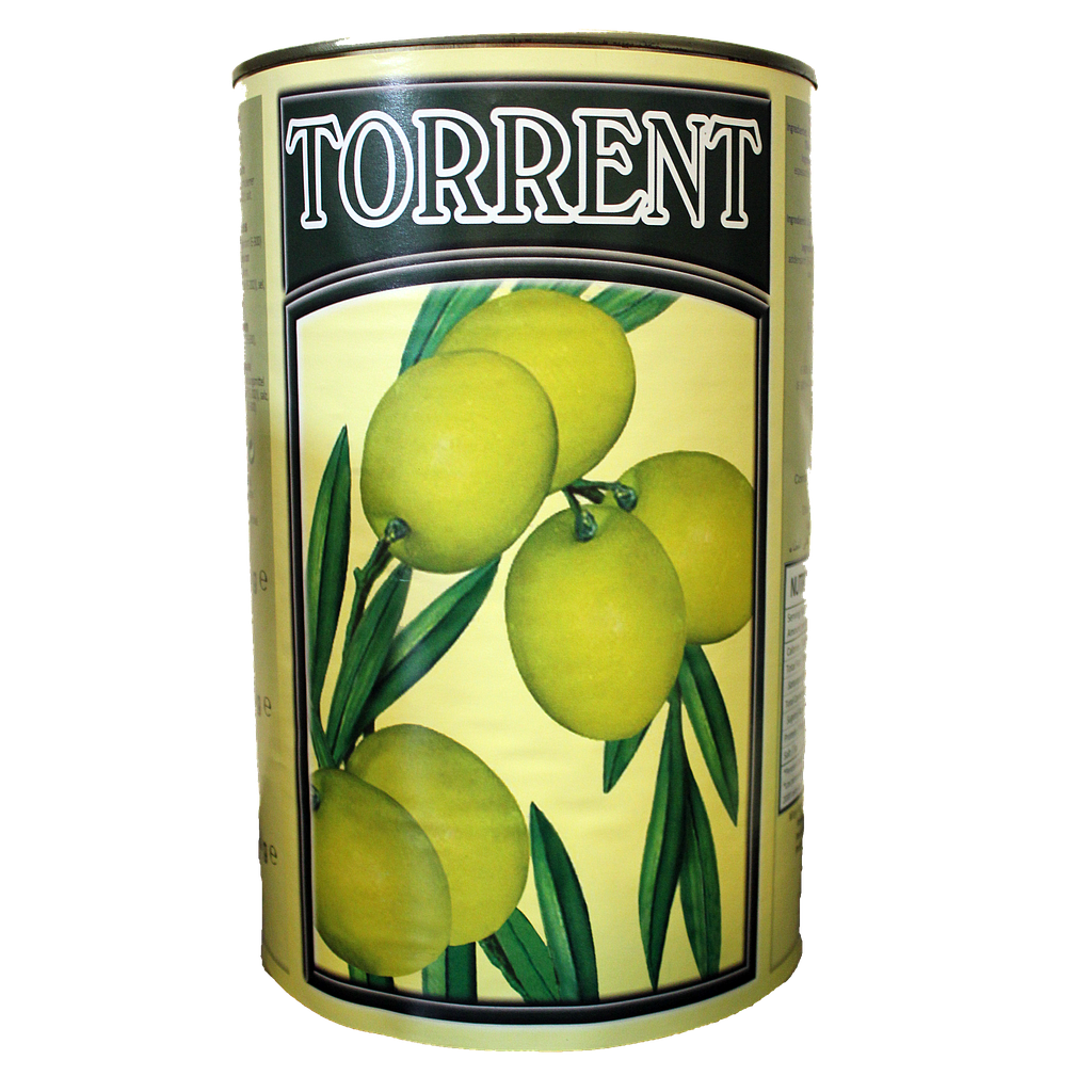 Torrent Grüne Oliven ohne Kern in Dosen (2kg)