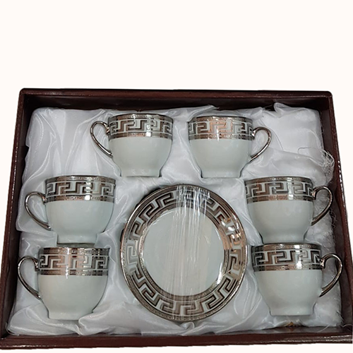 Kaffeetassen 6er schwarzsilber 2254/A208