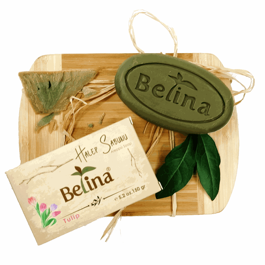 Belina Lorbeerseife mit Tulpenaroma oval (150g.)