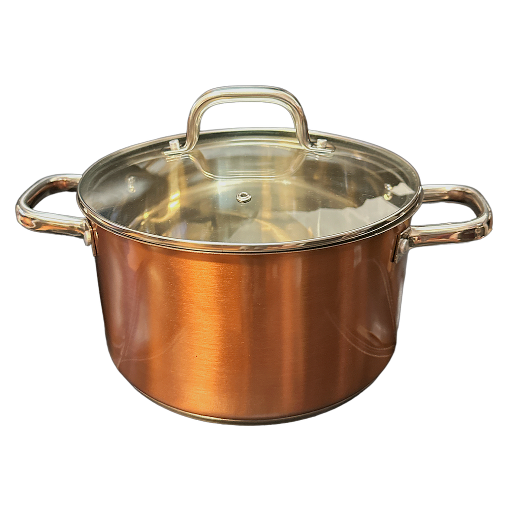 Edelstahl Kochtopf 24cm +GD Kupfer