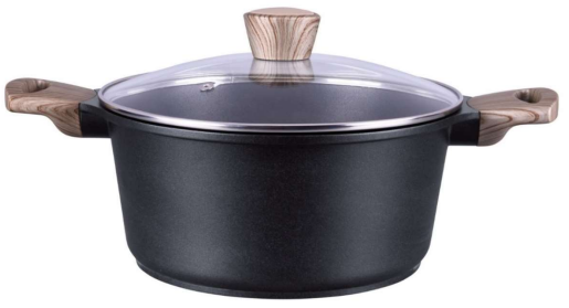 Alu Kochtopf 24cm + GD "Black Wood"