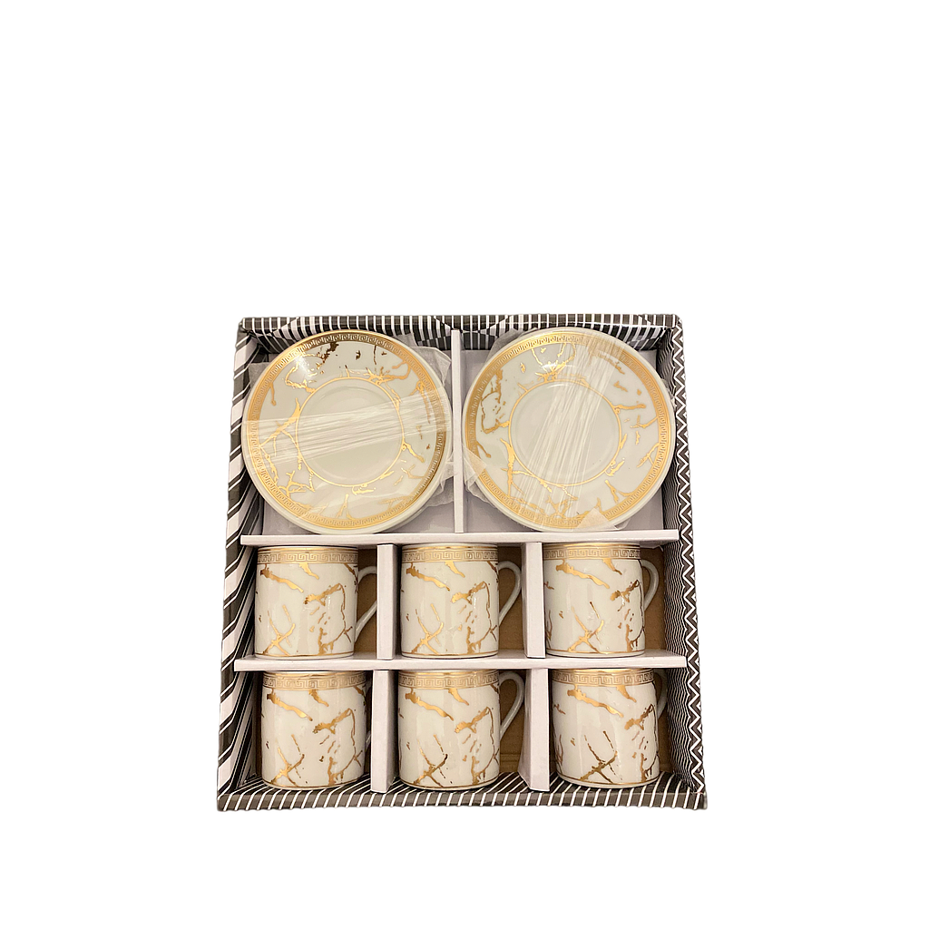 Torino Kaffeetassen 6er Set weiß 5157  