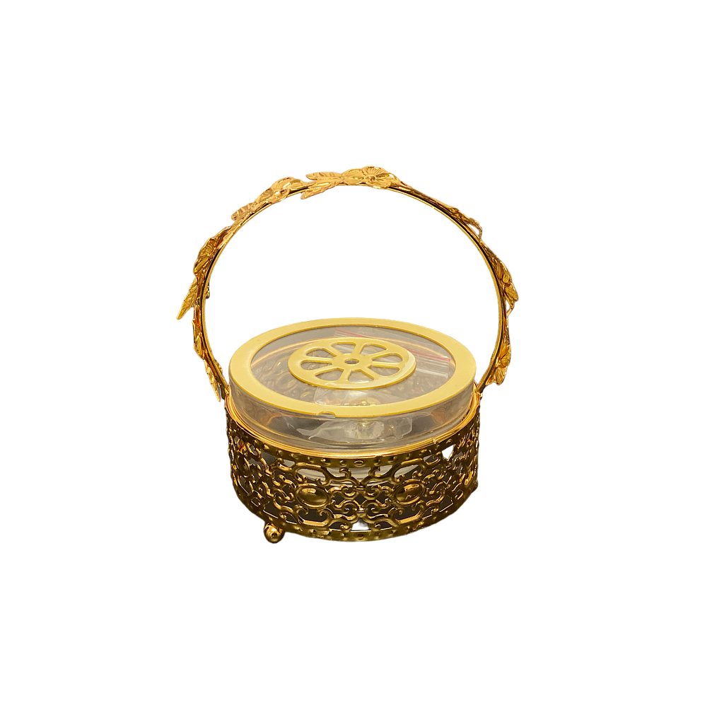 King Luxus Zuckerschale mit Deckel und Löffel 4714