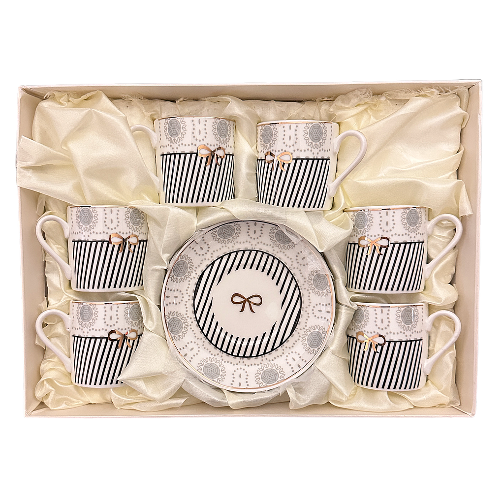 Torino Kaffee Mokkatassen mit Untertassen 6er Set 9455