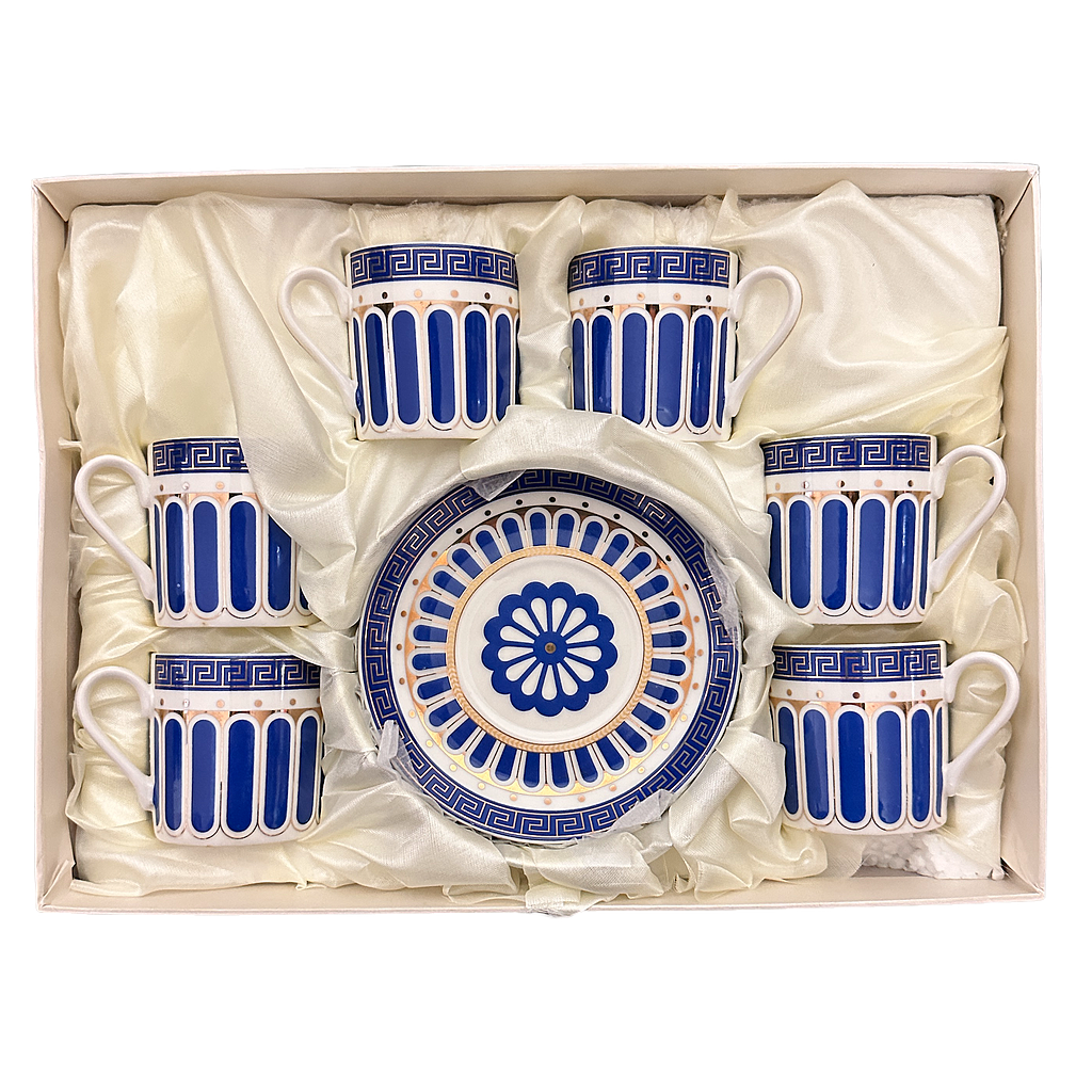 Torino Kaffee Mokkatassen mit Untertassen 6er Set 9454