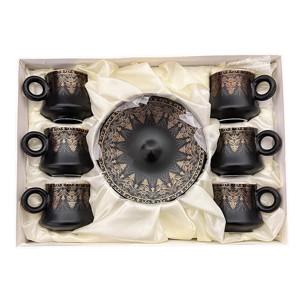 Torino Kaffee Mokkatassen mit Untertassen 6er Set 9463