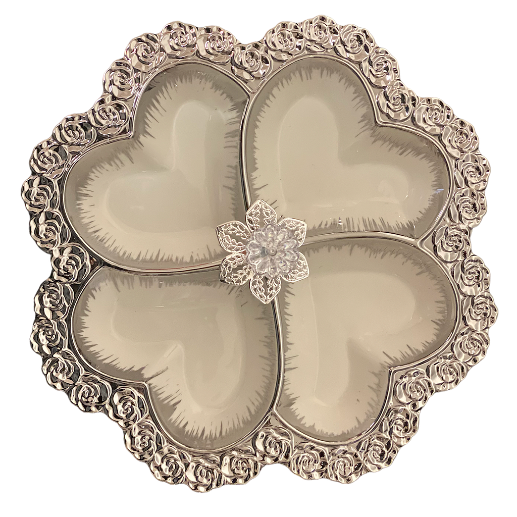 Torino Snackschale aus Porzellan 4Teilung 9778-6  