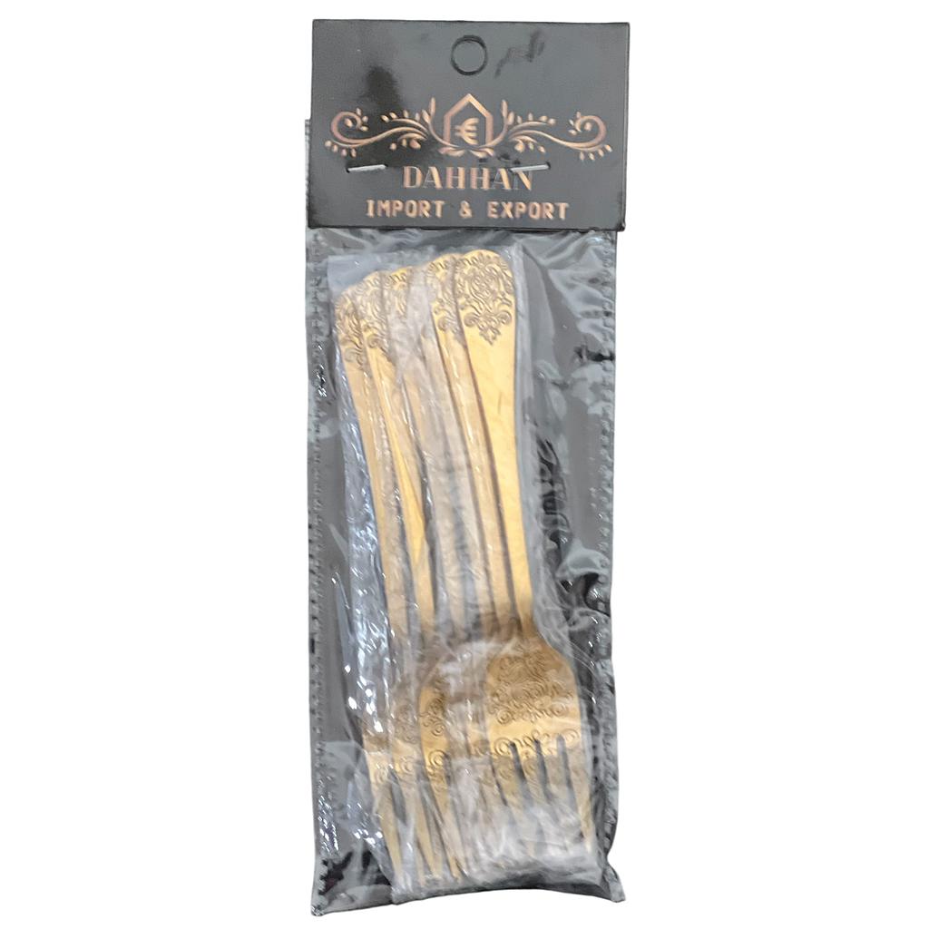 Dahhan Dessertgabel goldverziert 6er Set