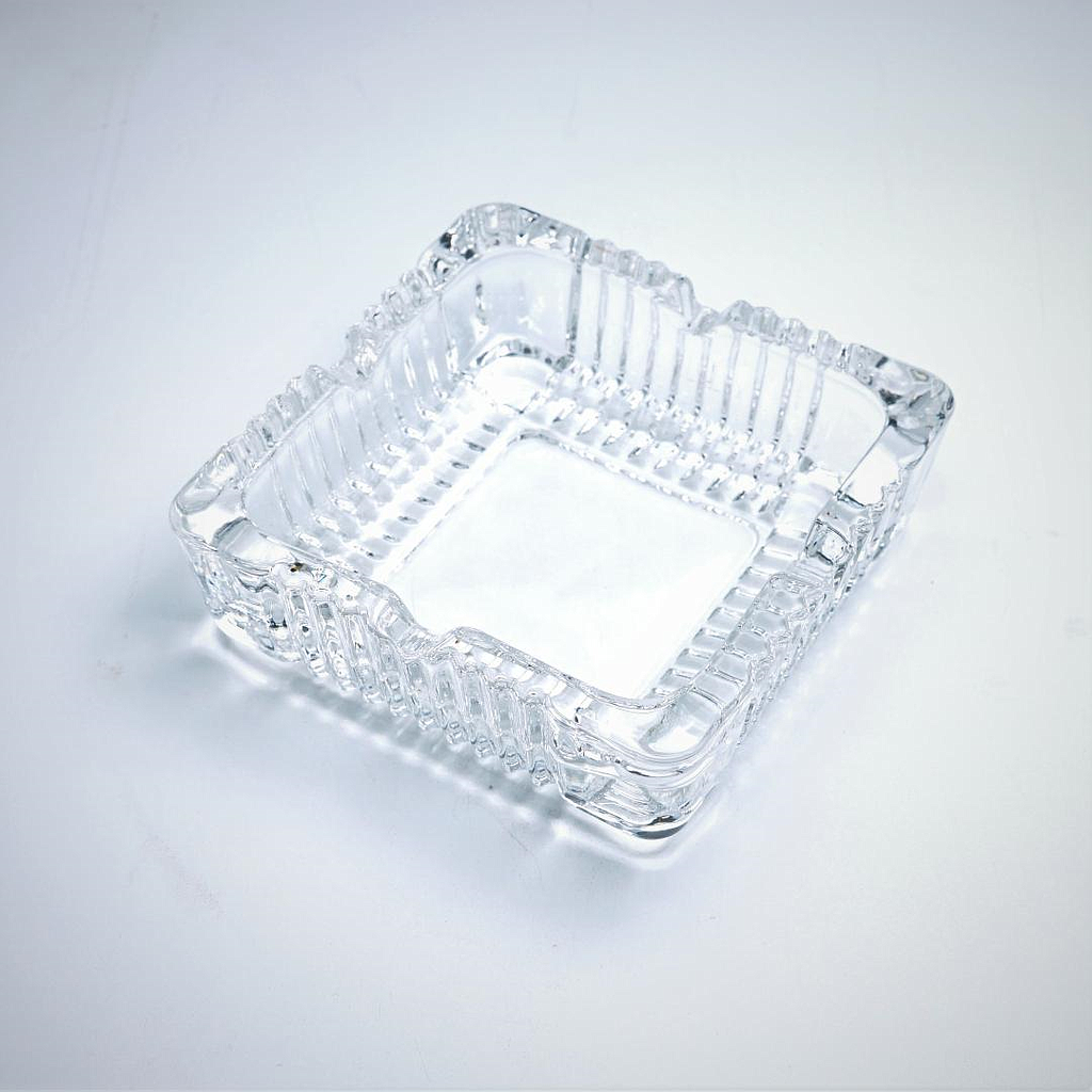 Aschenbecher aus Glas 10,5x10,5cm 7723/8016-3