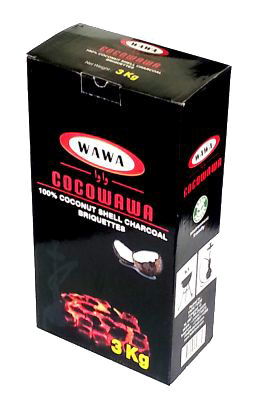 Wawa Holzkohlebriketts aus Kokosnussschale (3kg)