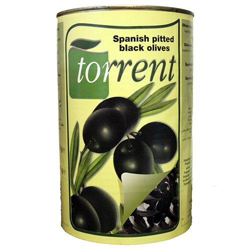 Torrent Schwarze Oliven ohne Kern in Dosen (2kg)