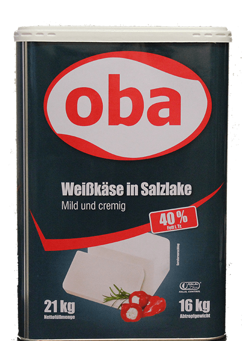 OBA deutscher Weichkäse aus Kuhmilch im Kanister (1x16kg)