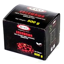 Wawa Holzkohlebriketts aus Kokosnussschale new (500g.)