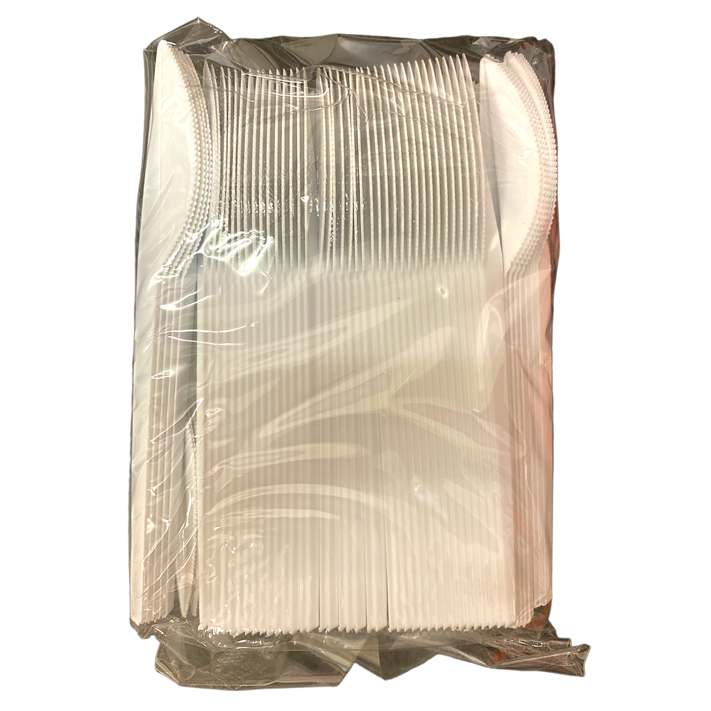 Plastik Messer weiß (100Stk)