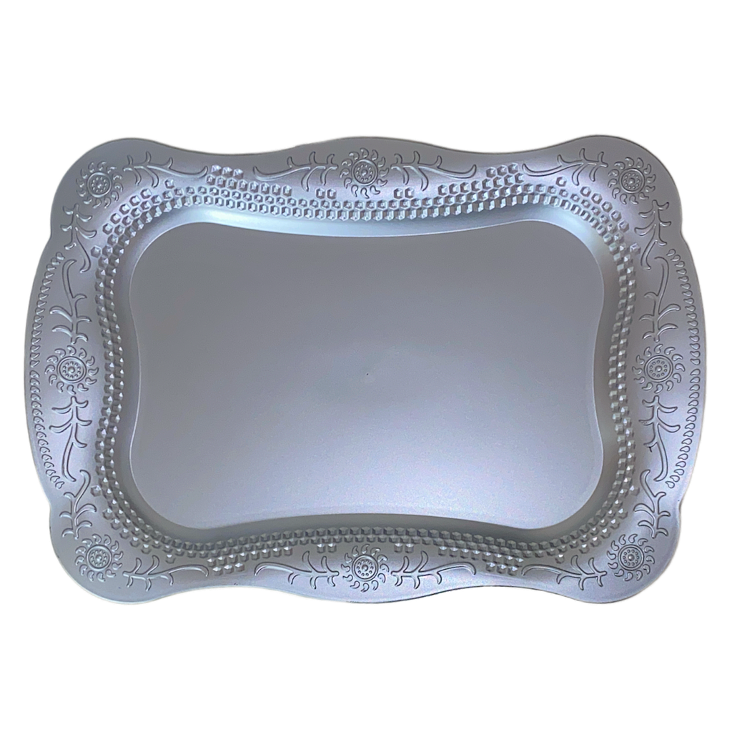 Serviertablett silber/gold 38x27cm 241163 (M-98)