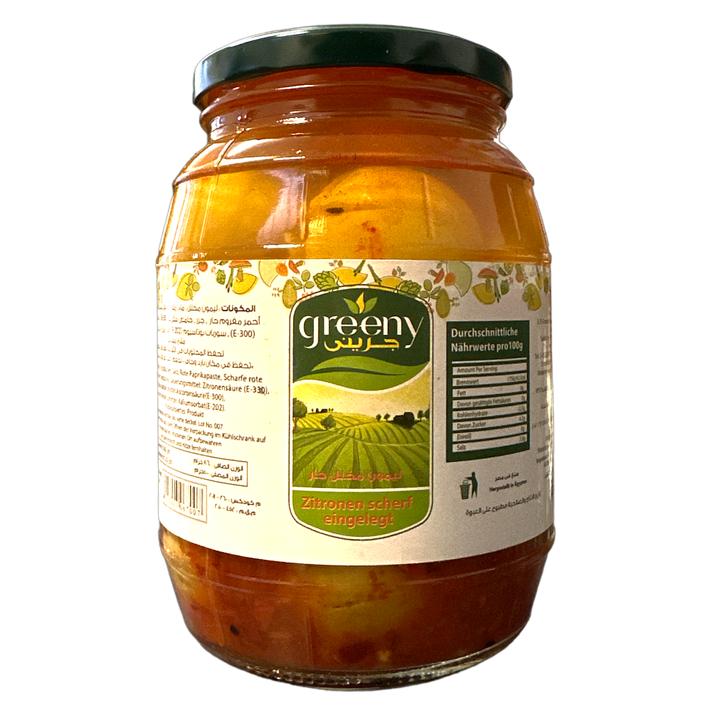 Greeny eingelegte Zitronen scharf (860g)