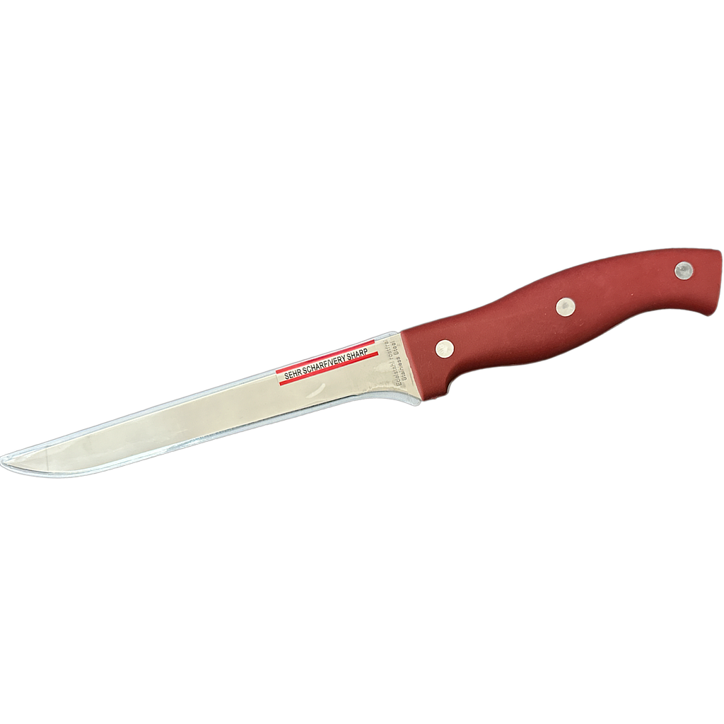 Filetiermesser mit rotem Griff