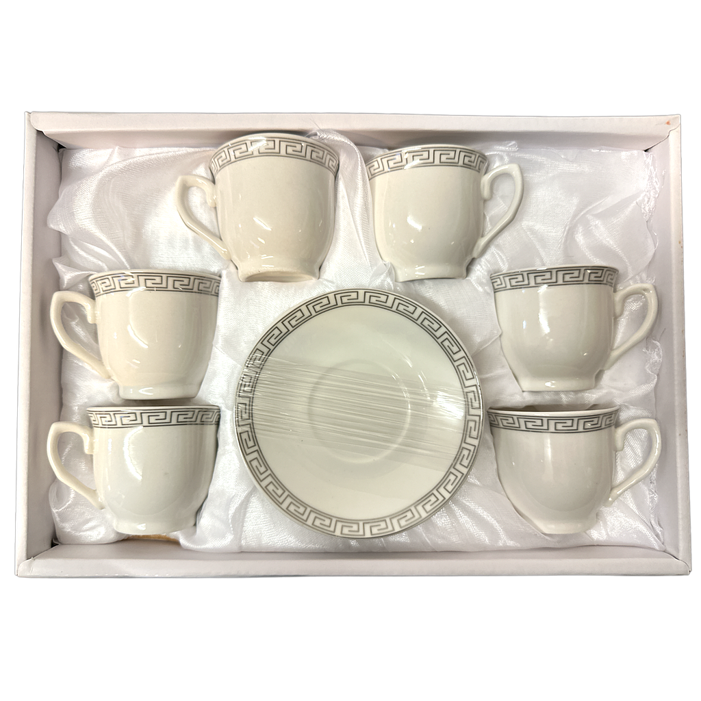 Kaffeetassen Set 6er silber H1-26