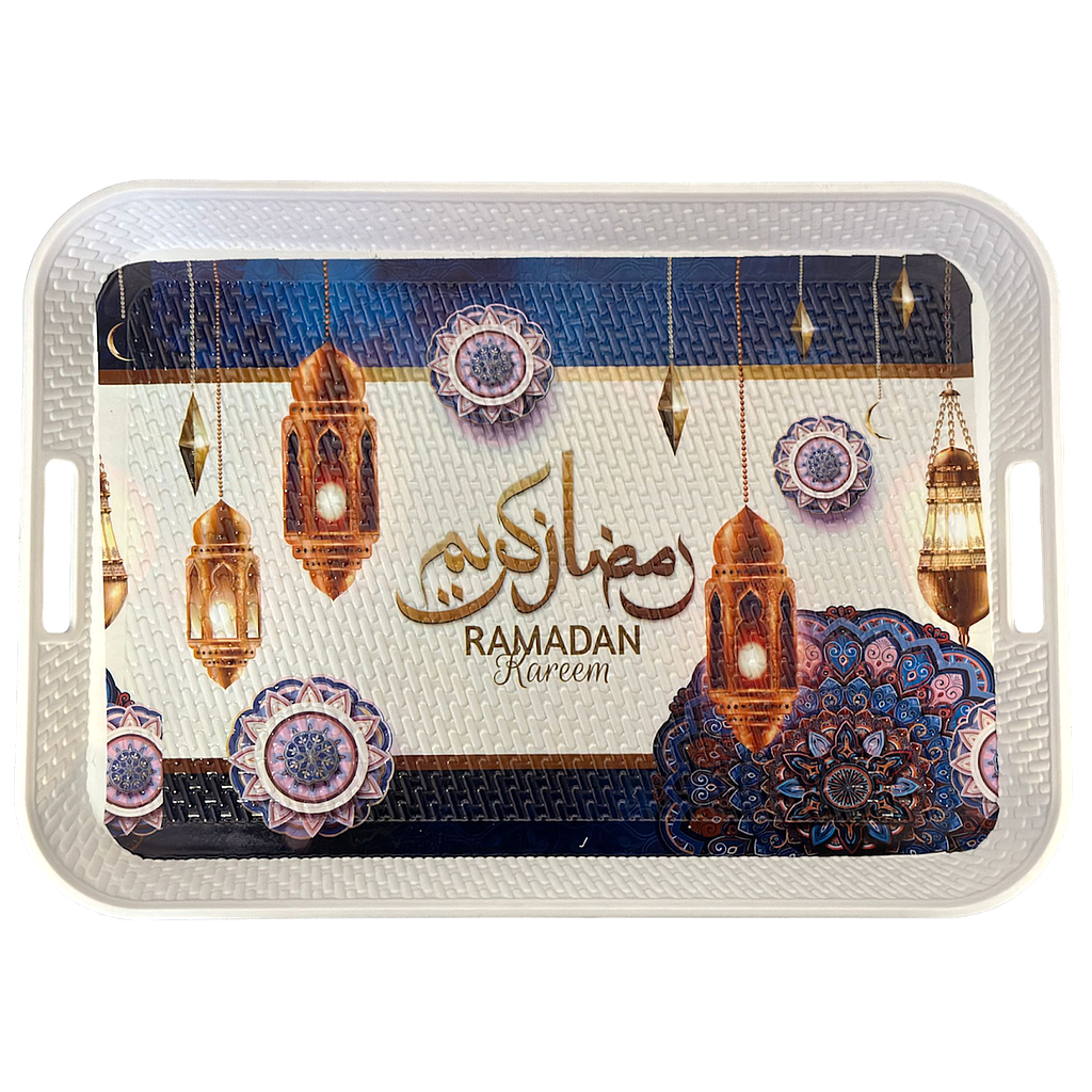 Serviertablett Ramadan Kareem aus Kunststoff 50x36cm 202-3