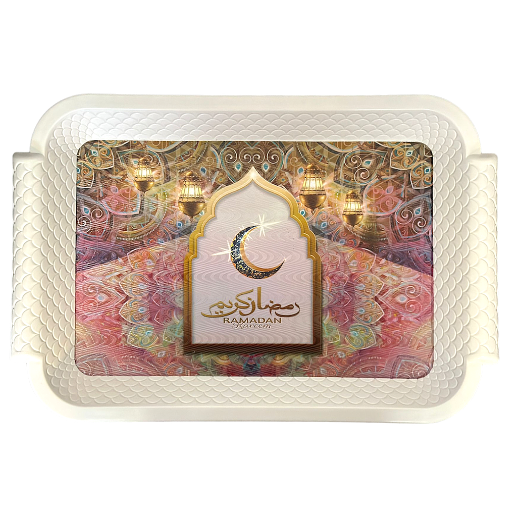 Serviertablett Ramadan Kareem aus Kunststoff 55x38cm 204-3