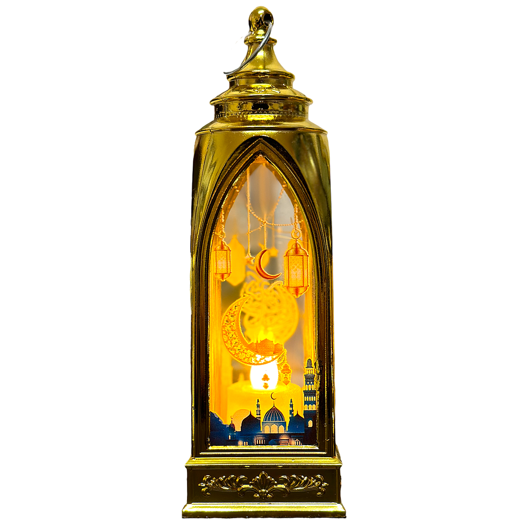 Ramadan Laterne klein mit Licht 8154-5