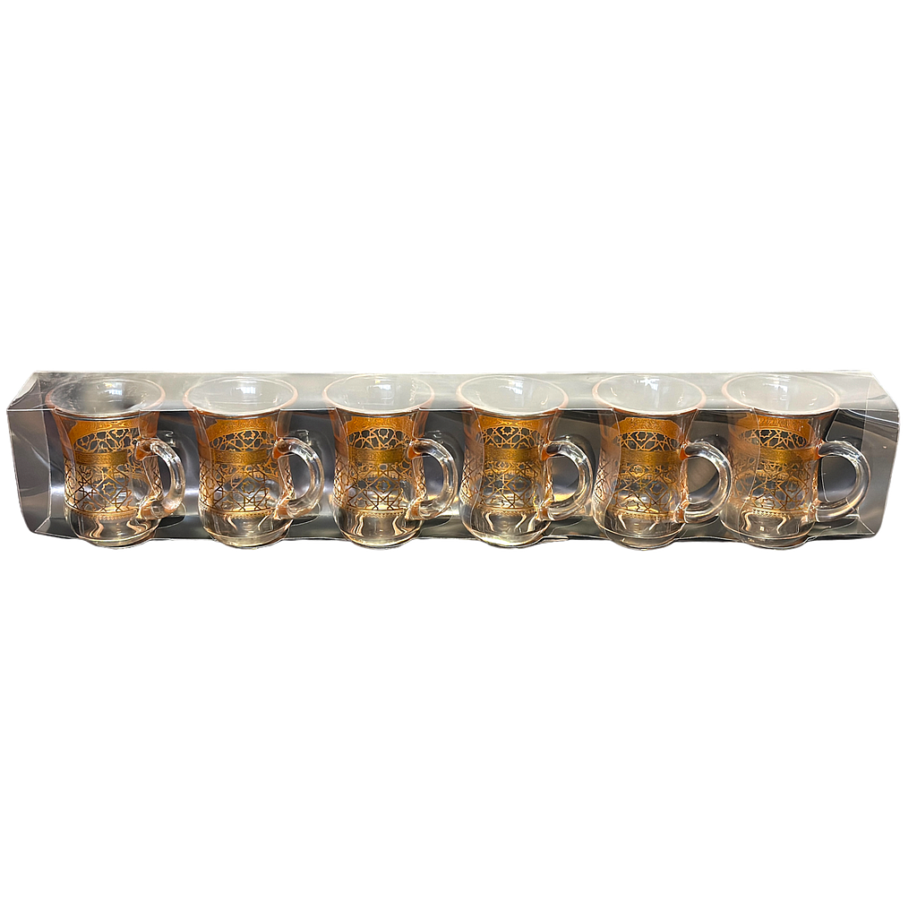 Teeglas 6er goldverziert 241146-5/242113