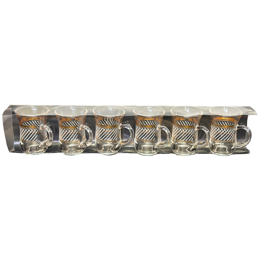 Teeglas 6er goldverziert 241145-5/242562/242563