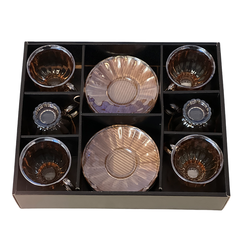 Kaffeetassen Set mit Untertassen 12er AA107
