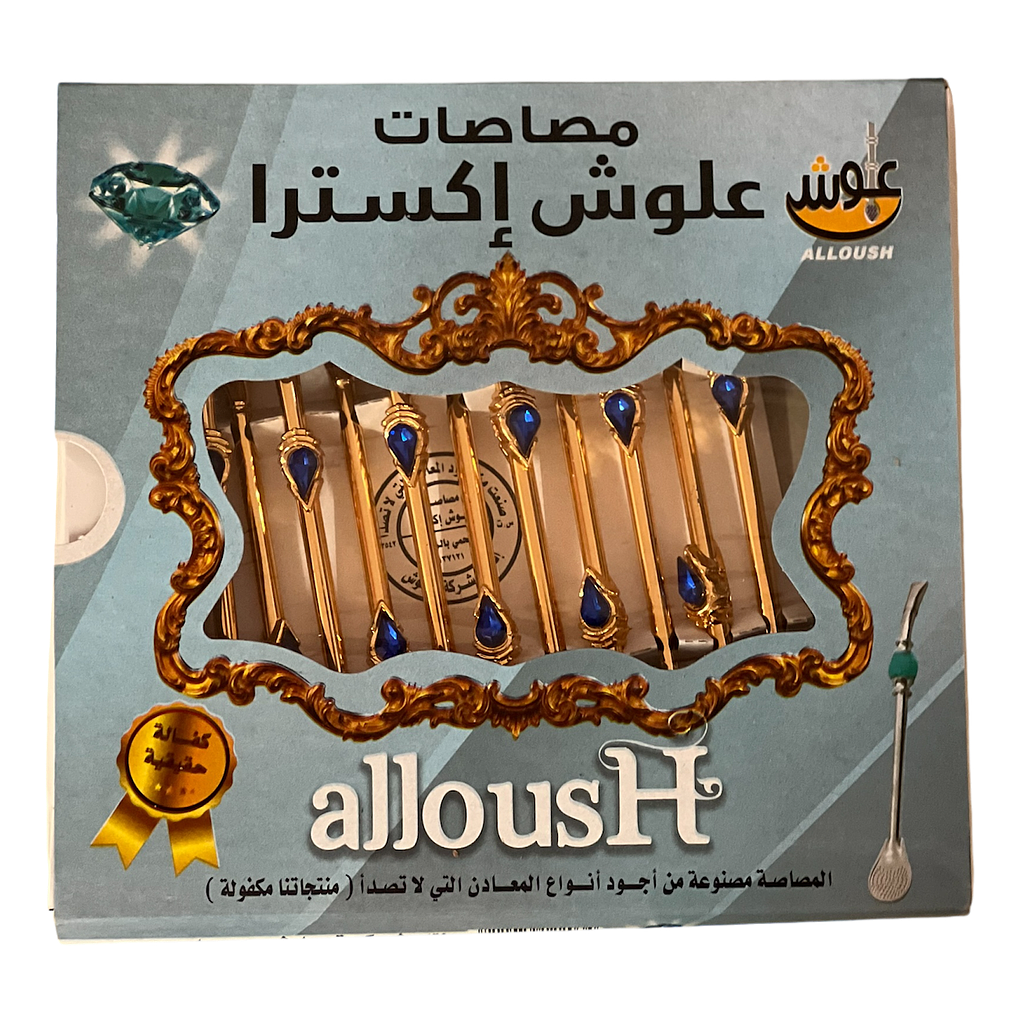 Bombilla Alloush Gold groß für Mate Tee 