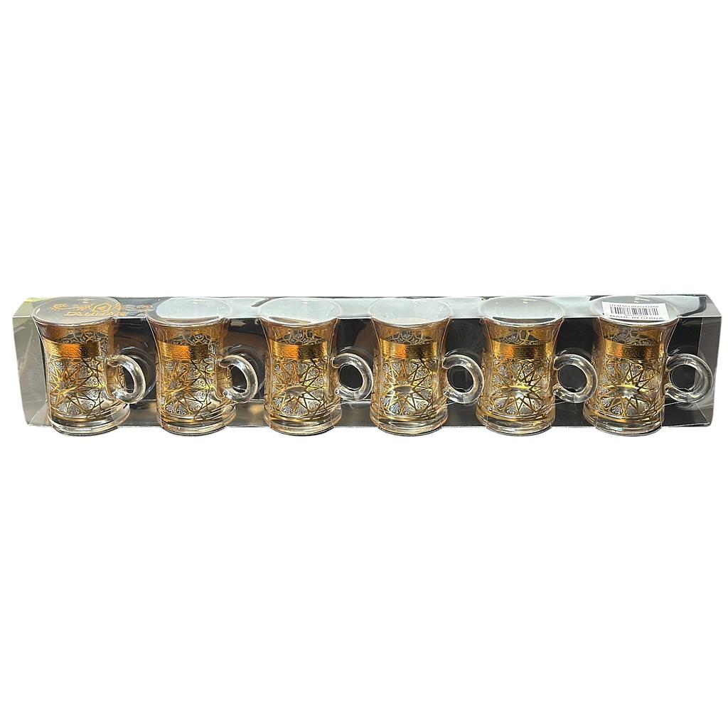 Teeglas 6er goldverziert 242560 