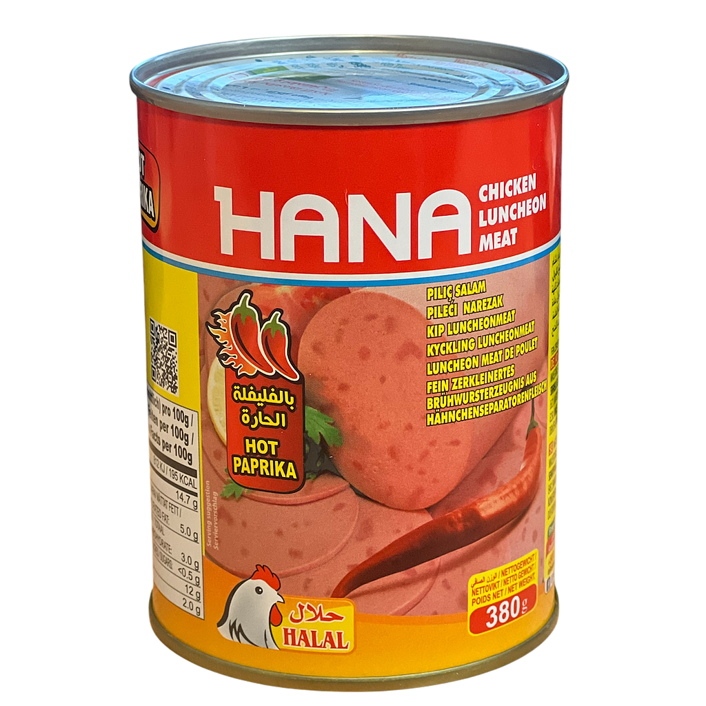Hana Hühner Luncheon Meat Scharf (380g)