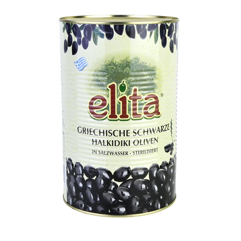 [41297] Elita gefärbte schwarze Oliven S.S Mammut ohne Kern (2kg)