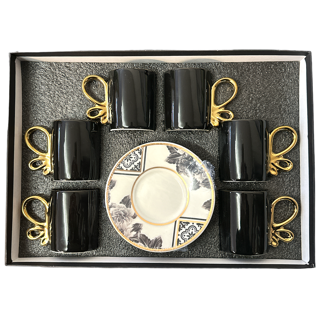 [45047] Torino Kaffeetassen Set mit Untertassen 12teilig 4149