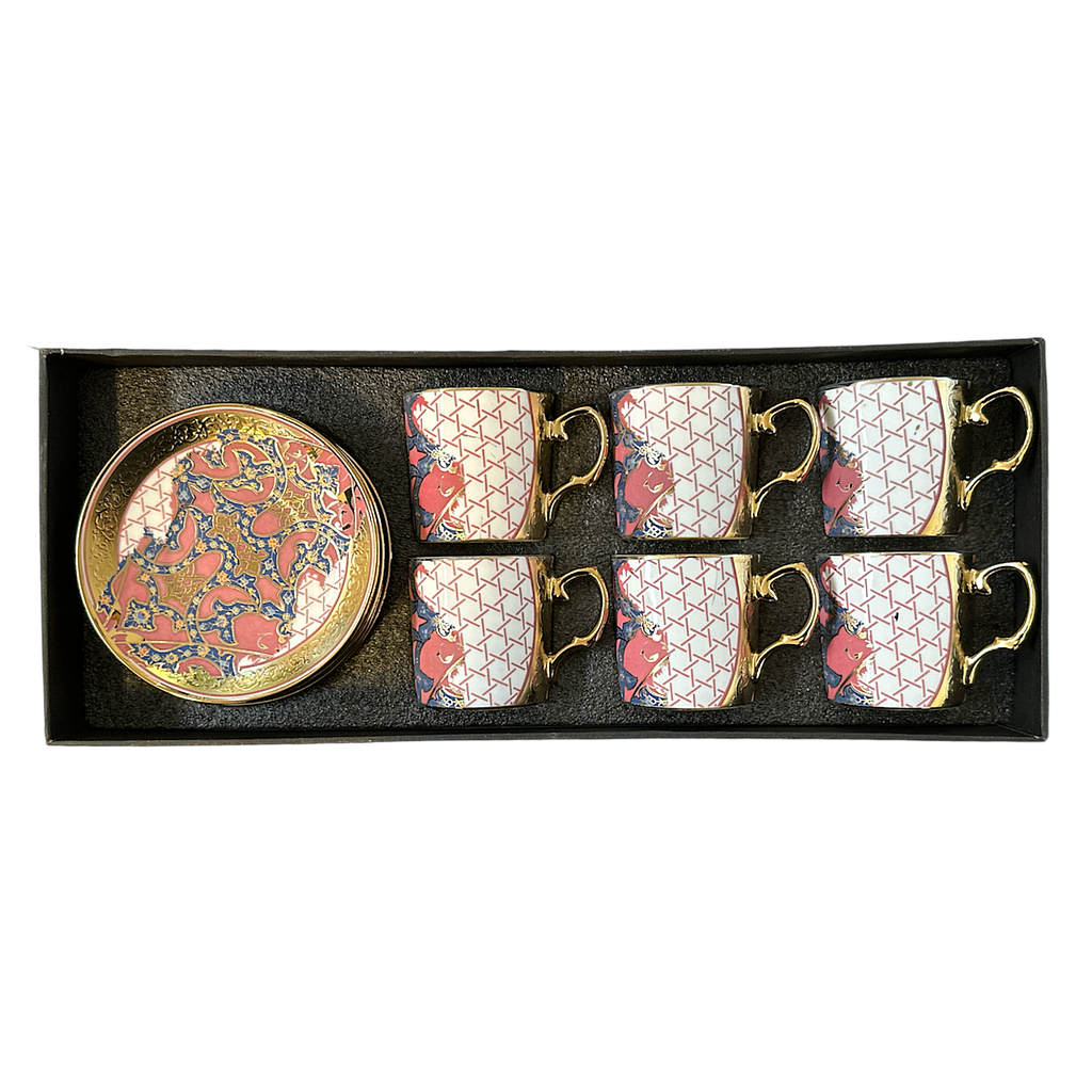 [45085] Torino Kaffeetassen Set mit Untertassen 12teilig 5125
