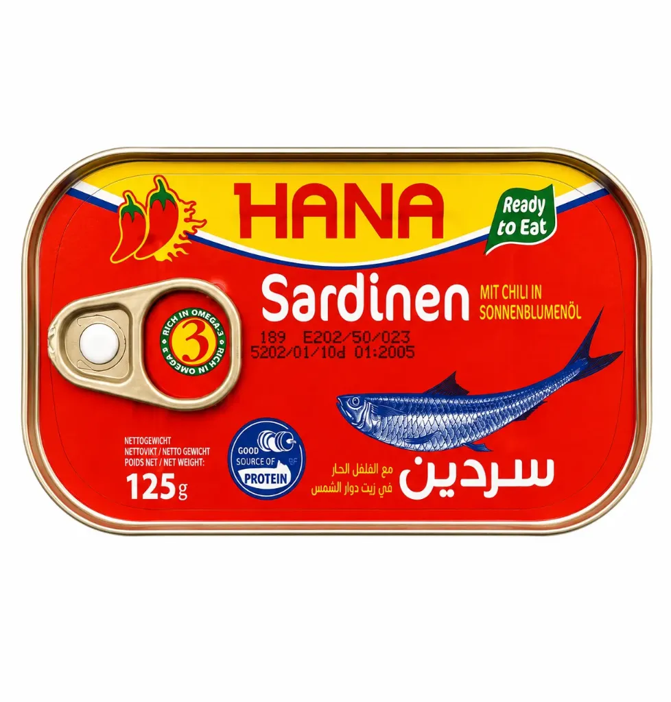 [48402] Hana Sardinen in Pflanzenöl mit Chili (125g.)