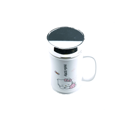 Porzellan Becher mit Spiegeldeckel AMS-366