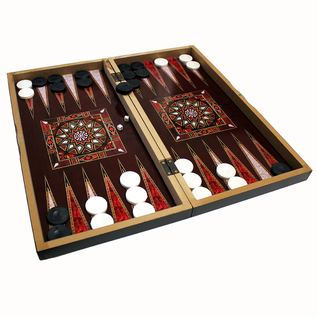 Spielbrett Schach + Backgammon Kaplama